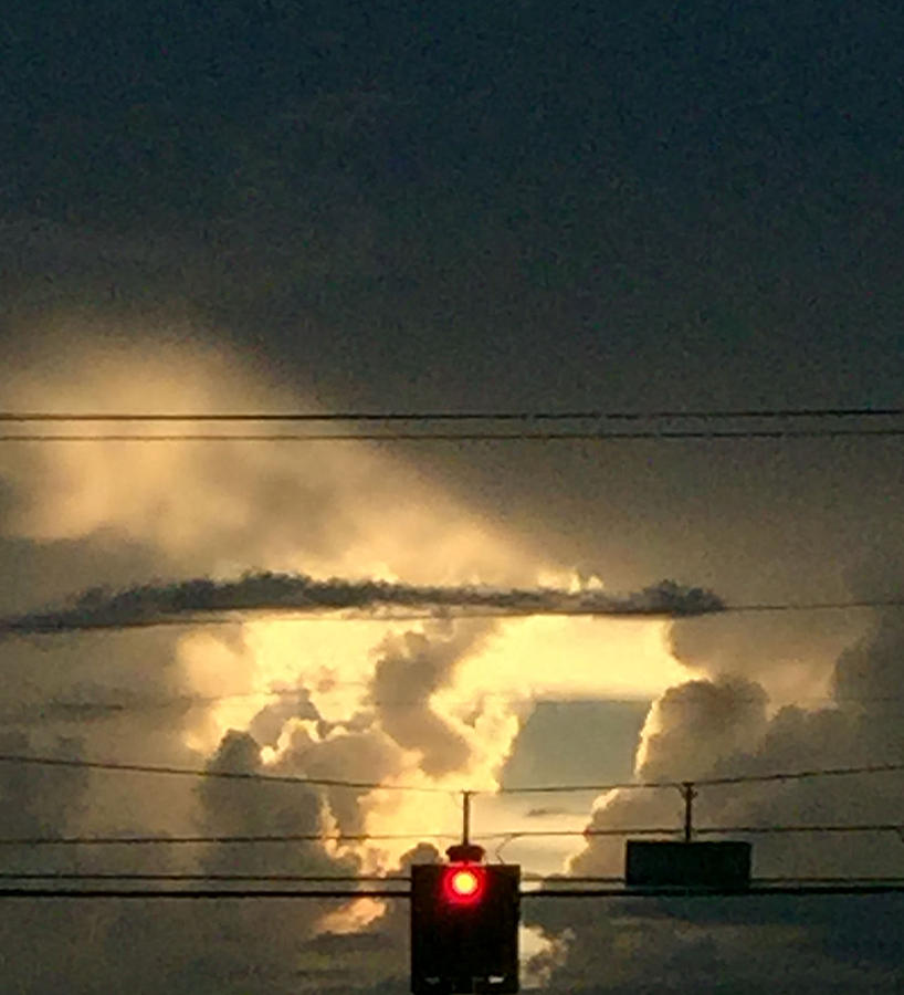 Stoplight in the Sky Photograph by Audrey Robillard