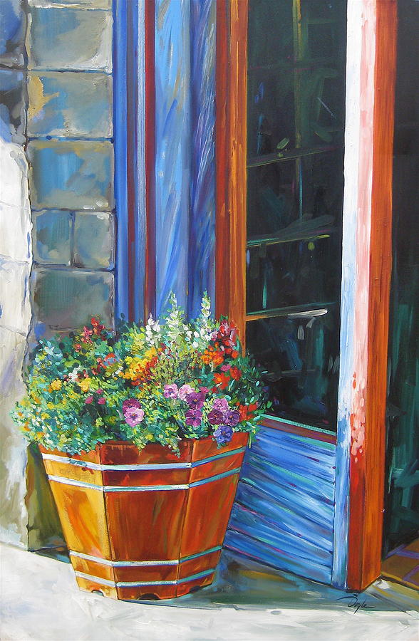 Stopping at an Entryway Painting by Karen Doyle | Fine Art America