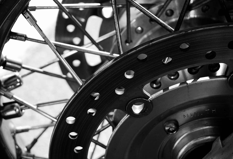 Stopping Power - Honda Motorcycle Abstract Photograph by Steven Milner