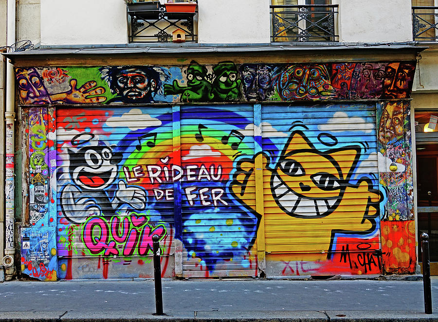 Storefront Street Art In Paris, France  Photograph by Rick Rosenshein