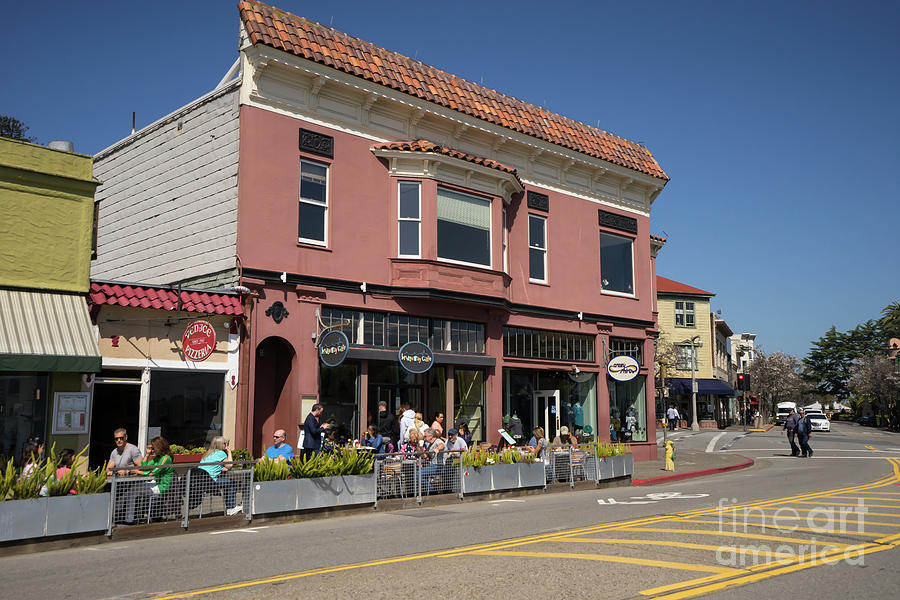 Stores and Restaurants on Bridgeway Sausalito California DSC6028 Photograph by San Francisco