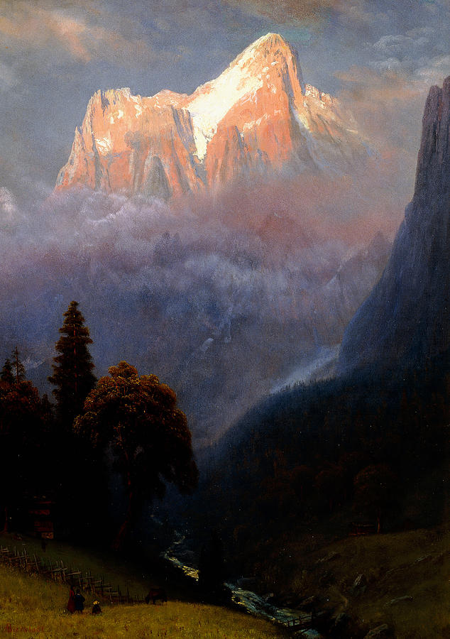 Albert Bierstadt  Painting - Storm Among the Alps by Albert Bierstadt