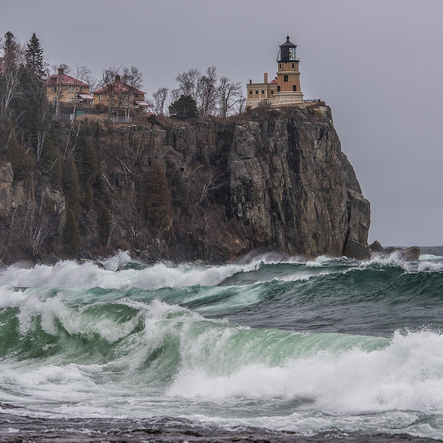 Storm At Split Rock Lighthouse Photograph by Paul Freidlund