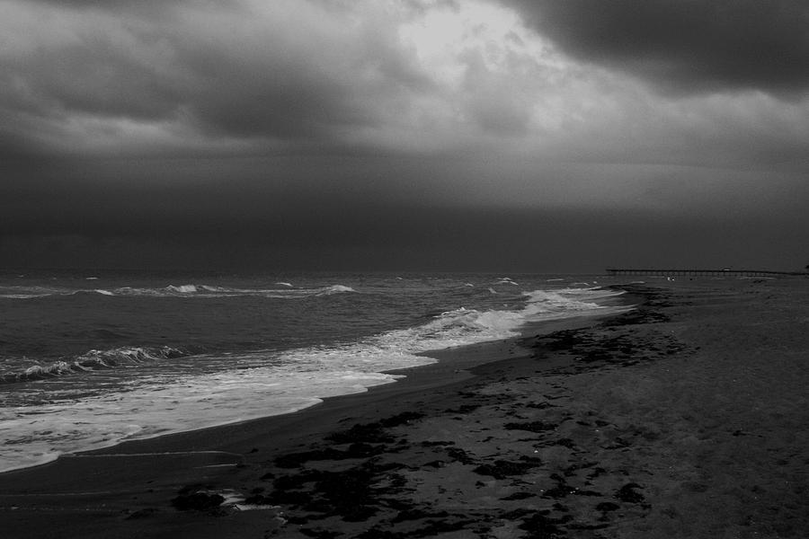 Storm at the Pier Photograph by Robert Wilder Jr