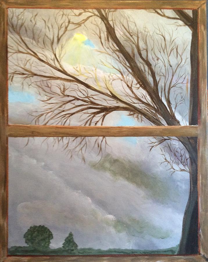 Storm Breaks Out My Window Painting by Marcy Urban - Fine Art America