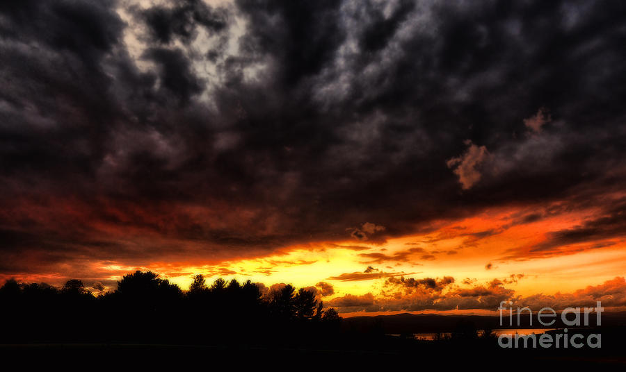Sunset Photograph - Storm Brewing by Mim White