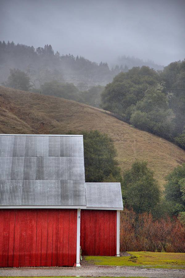 Storm Brewing over Barn Photograph by Josephine Buschman