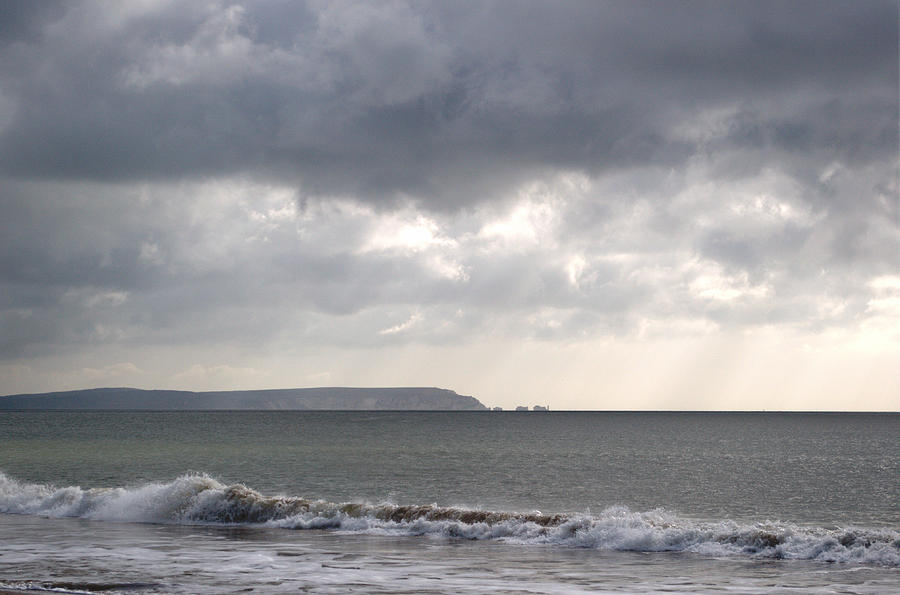 Isle Of Wight Photograph - Storm brewing over the I O W by Chris Day