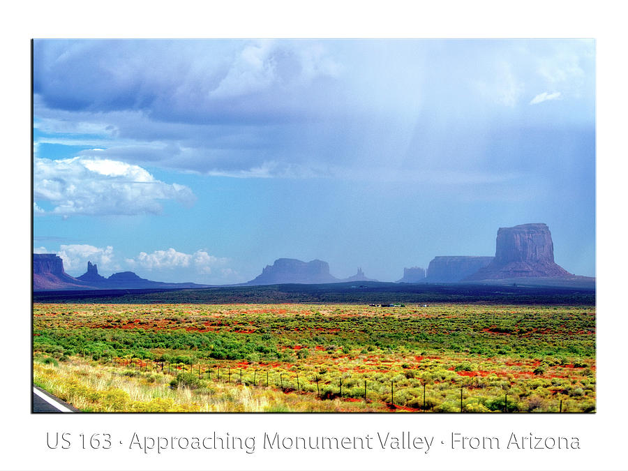 Storm Cell Approaching Monument Valley 06 Text Photograph by Thomas Woolworth