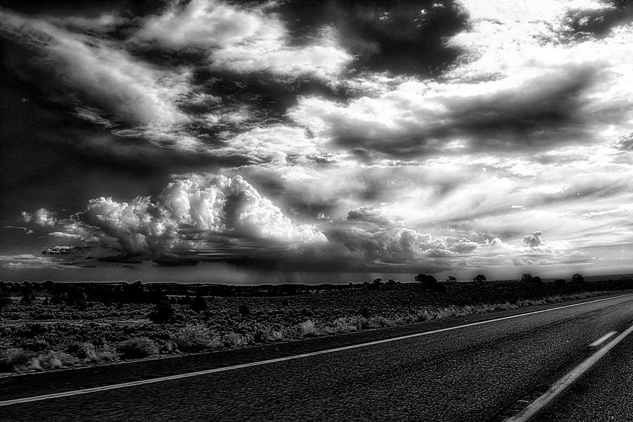 Storm Cell Glenn Canyon Arizona Area BW Photograph by Thomas Woolworth