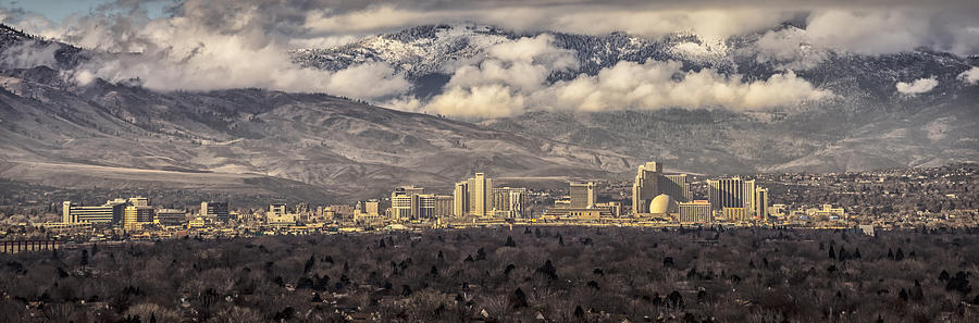 Storm Clearing over Reno Pano Photograph by Janis Knight