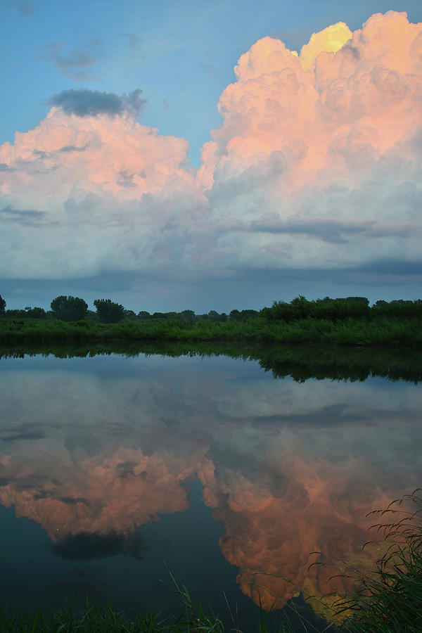 Storm Cloud Reflection at Sunset Photograph by Ray Mathis