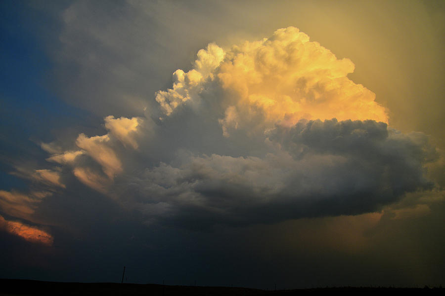 Storm Clouds above I-76 as Sun Sets Photograph by Ray Mathis
