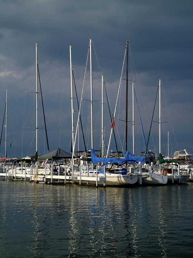 Storm Clouds and White Masts Photograph by Scott Kingery
