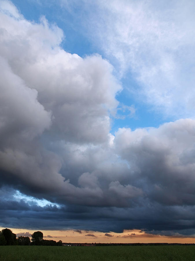 Storm Clouds Falling Vertical Photograph by Gill Billington