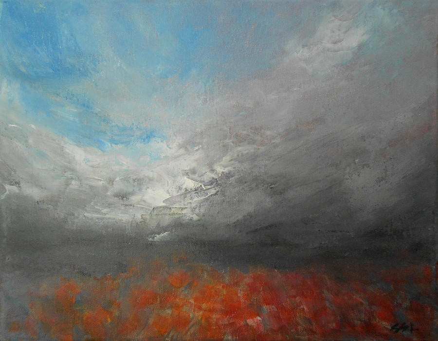 storm clouds painting