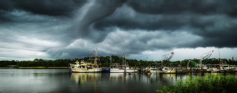 Storm Clouds on the Bon Secour Alabama Photograph by Michael Thomas
