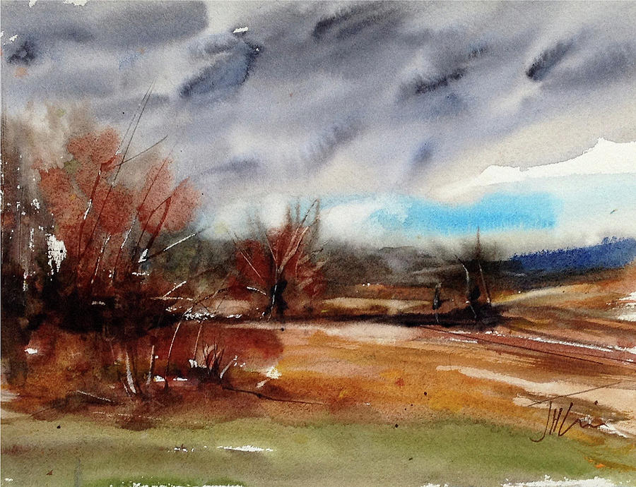 Storm Clouds on the Lane Painting by Judith Levins