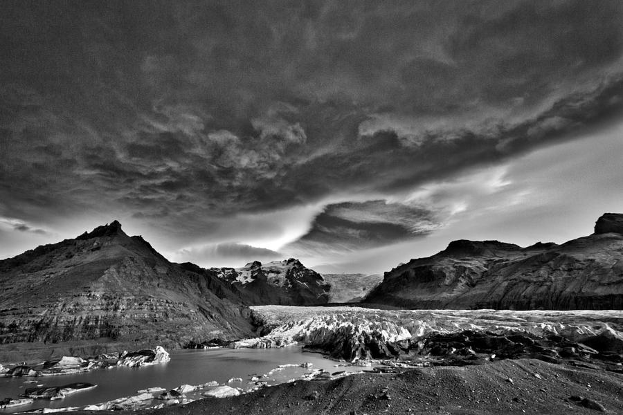 Storm Clouds Over A Glacier #2 - Iceland Photograph by Stuart Litoff