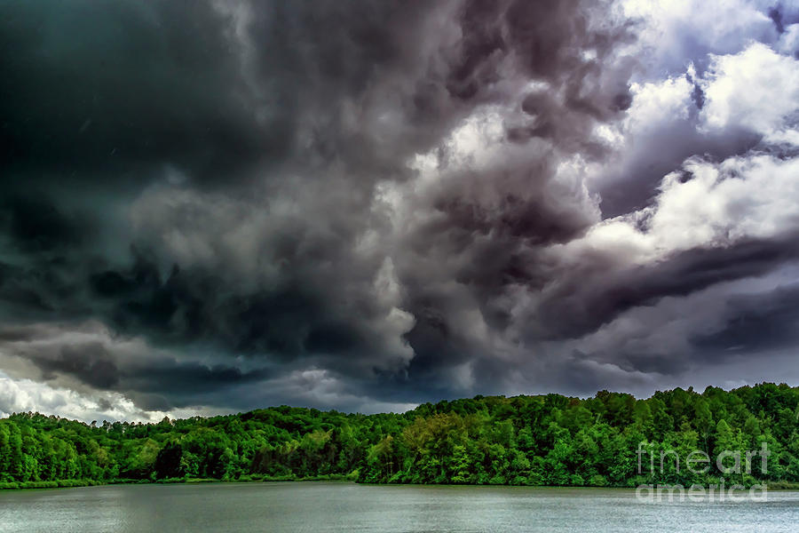 Storm Clouds over Lake Photograph by Thomas R Fletcher