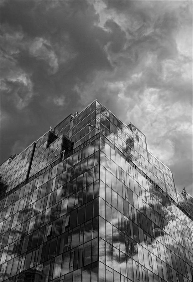 Architecture Photograph - Storm Clouds Over Manhattan by Robert Ullmann