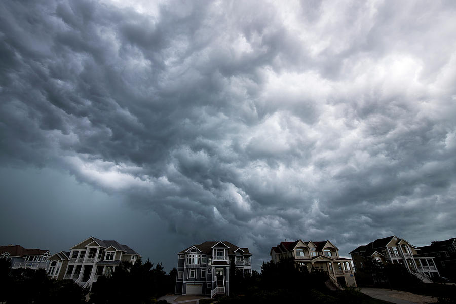 Storm Clouds over OBX Photograph by David Stasiak