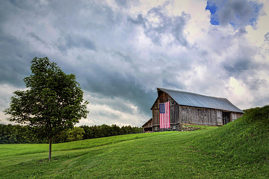 Storm Clouds Over Old Glory Photograph by John Vose