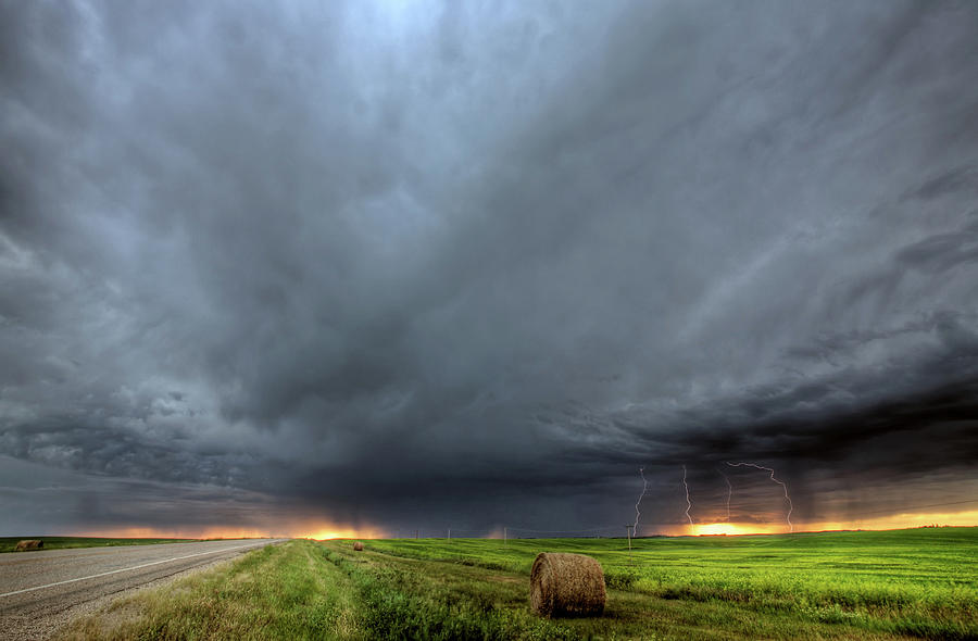 Storm clouds over Saskatchewan Digital Art by Mark Duffy