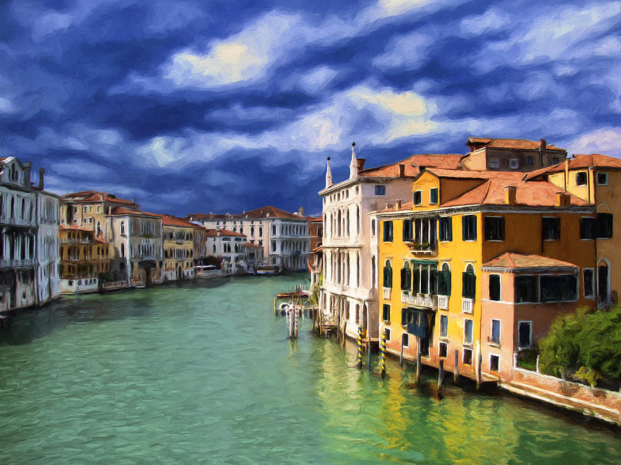 Storm Clouds Over The Grand Canal Painting by Dominic Piperata