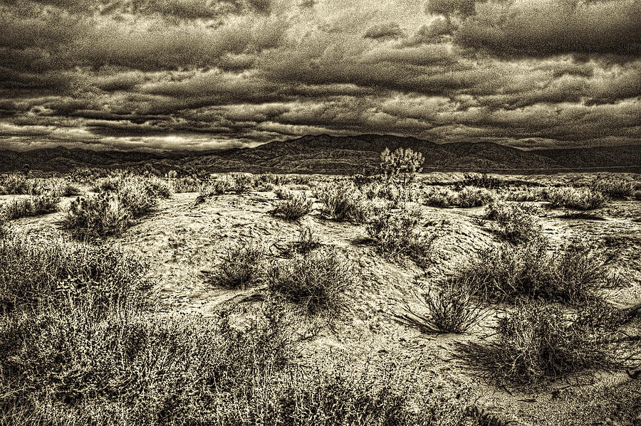 Storm Clouds over the Mohave Desert Photograph by Roger Passman