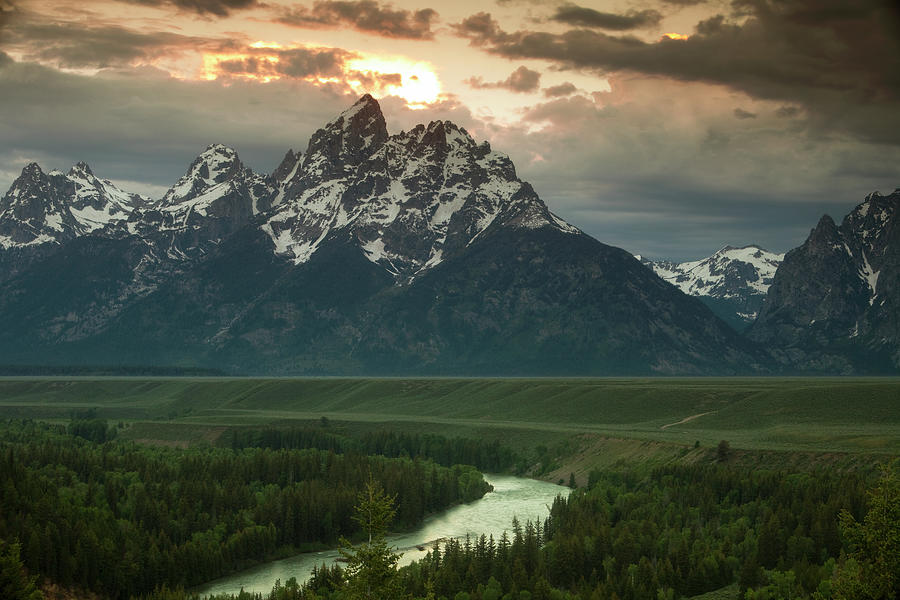 Grand Teton National Park Photograph - Storm Clouds over the Tetons by Andrew Soundarajan