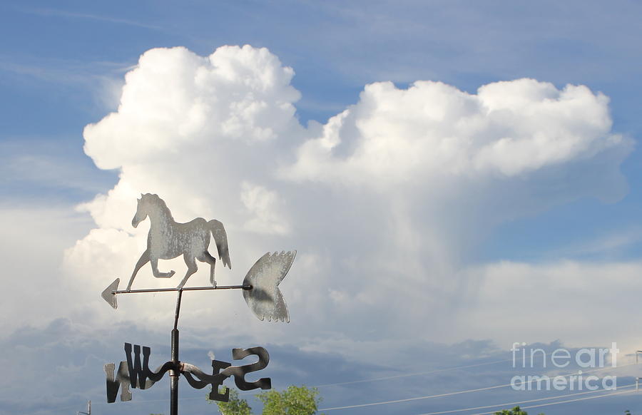 Storm Clouds Photograph - Storm Clouds Weather Vane by Sheri Simmons