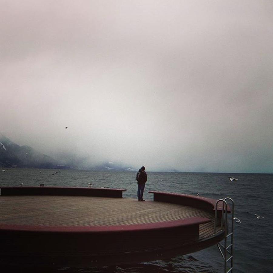 Holiday Photograph - Storm Coming Over Lac Leman by Eva Dobrikova