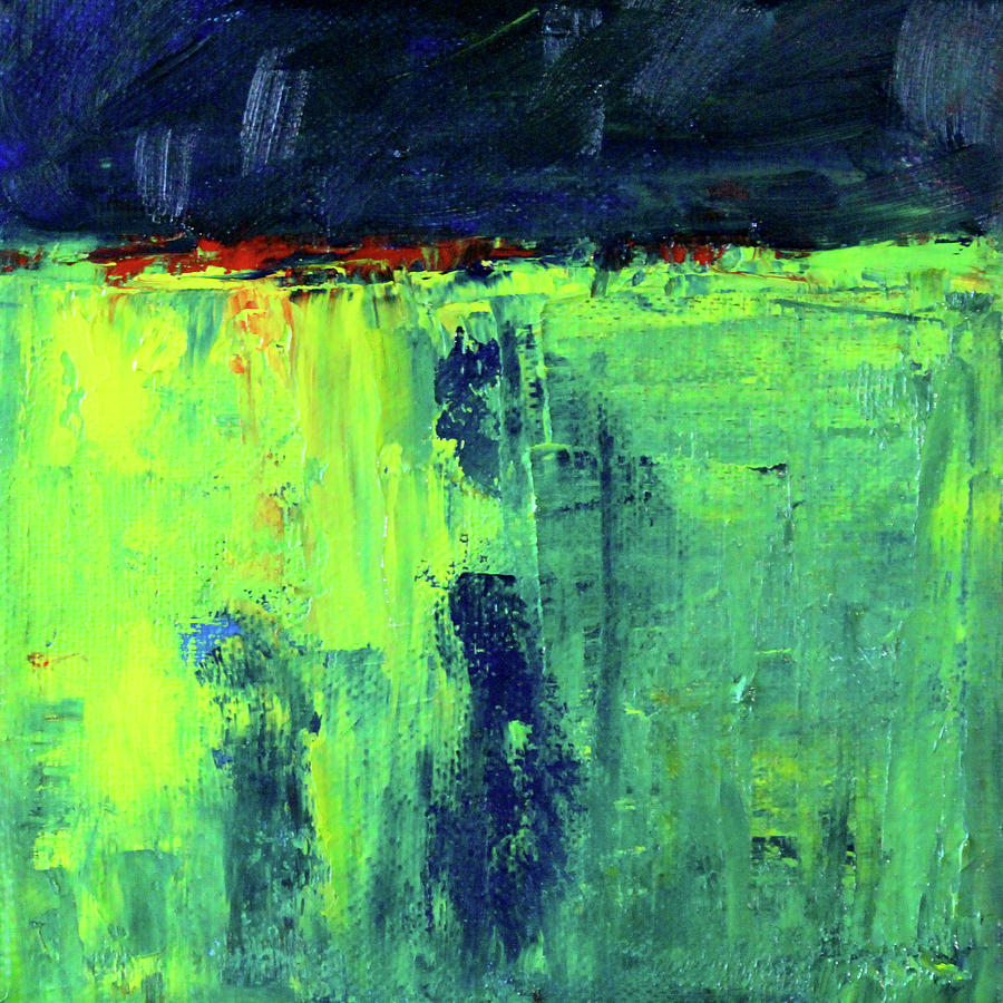 Storm Field Abstract Painting by Nancy Merkle