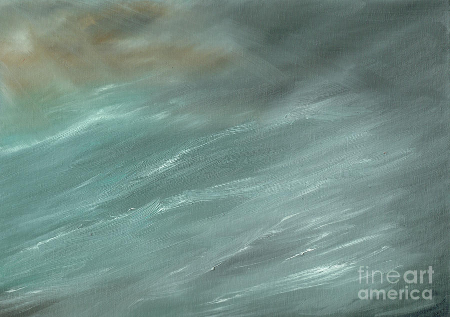 Storm in deep ocean Painting by Vincent Alexander Booth