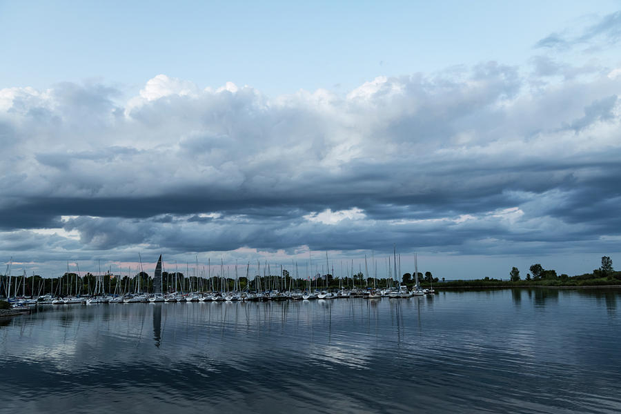 Storm Is Coming - Turbulent Sky And Yachts Photograph