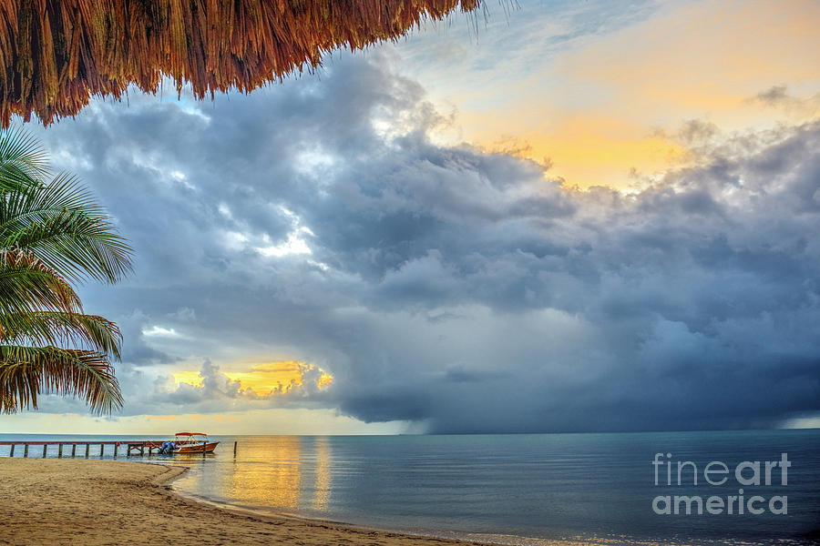 Placencia Photograph - Storm Moving in by David Zanzinger