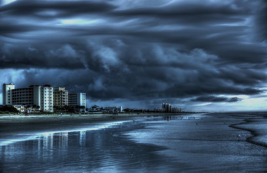 Storm on New Smyrna Beach Photograph by Taran Rampersad - Fine Art America