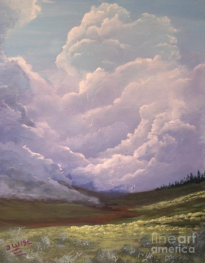 Clouds Painting - Storm on the Palouse by John Wise Clouds Painting - Storm on the Palouse by John Wise