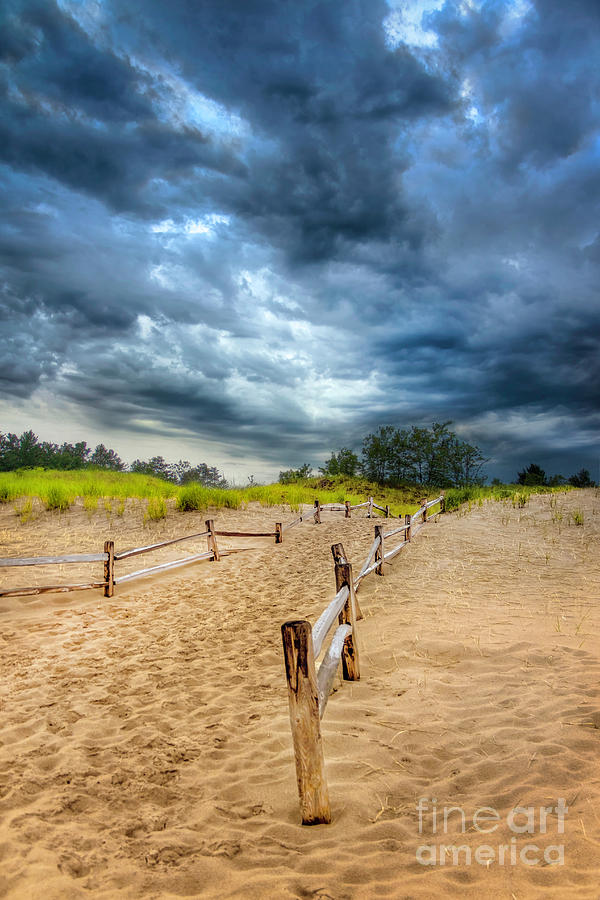 Storm Over Au Train Beach Lake Superior Michigan Photograph by Karen Jorstad