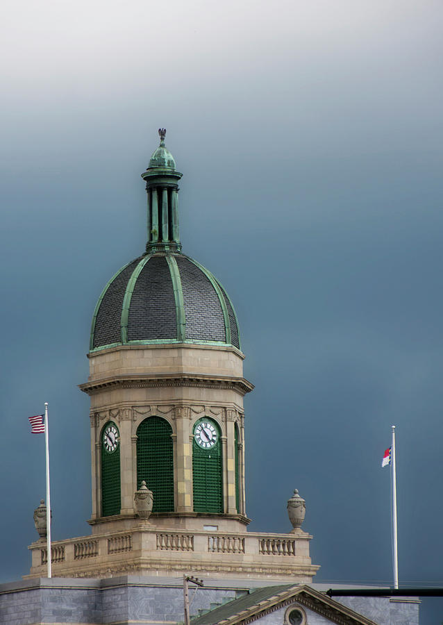 Flag Photograph - Storm Over Dome by Greg and Chrystal Mimbs