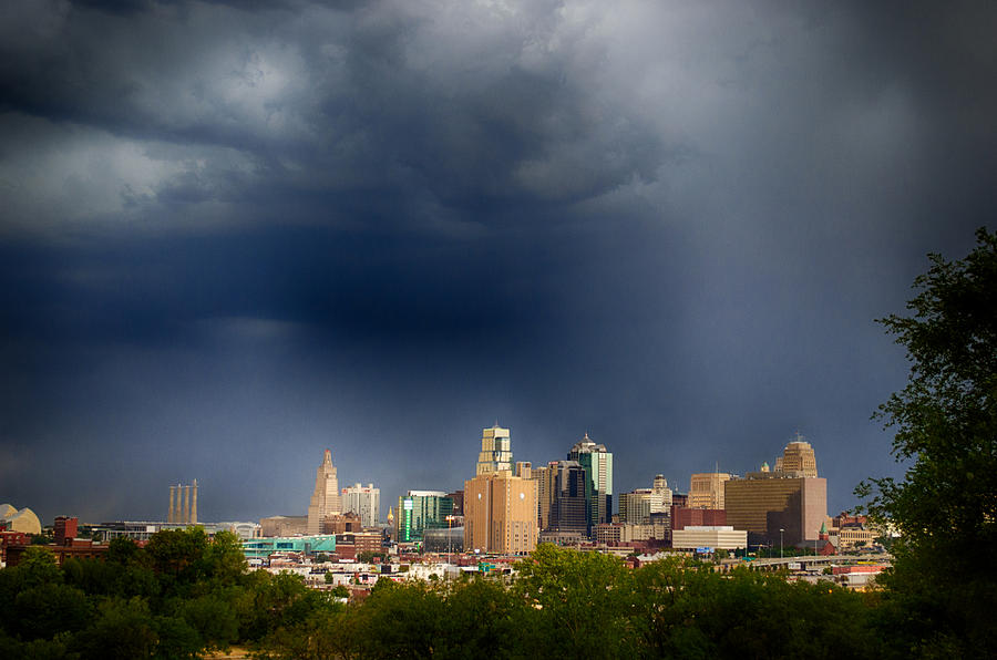 Storm over Kansas City Photograph by John Diebolt