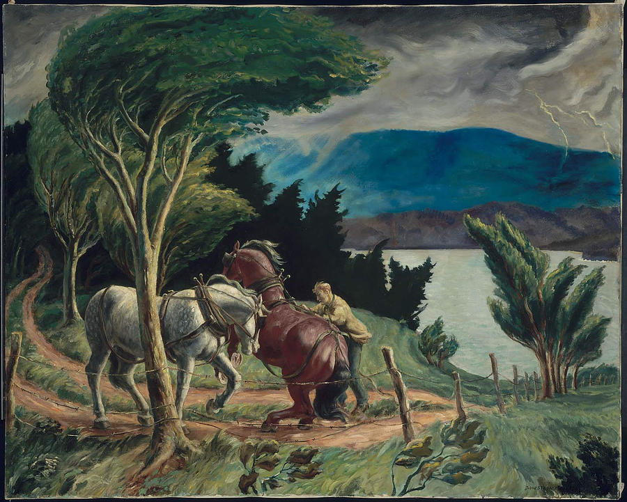Storm Over Lake Otsego Painting by John Steuart