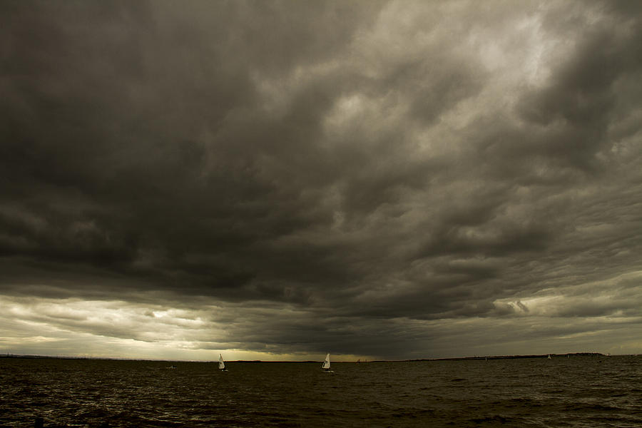 Storm over Medway Photograph by David French