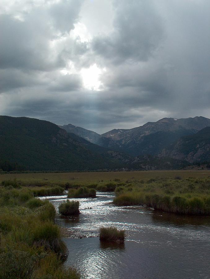 Clouds Photograph - Storm over Moraine Park Rocky Mountain National Park by Denise   Hoff