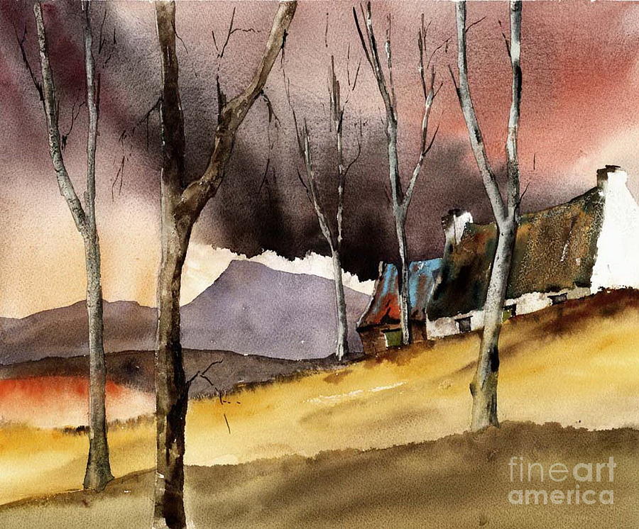 Storm over Muckish Painting by Val Byrne