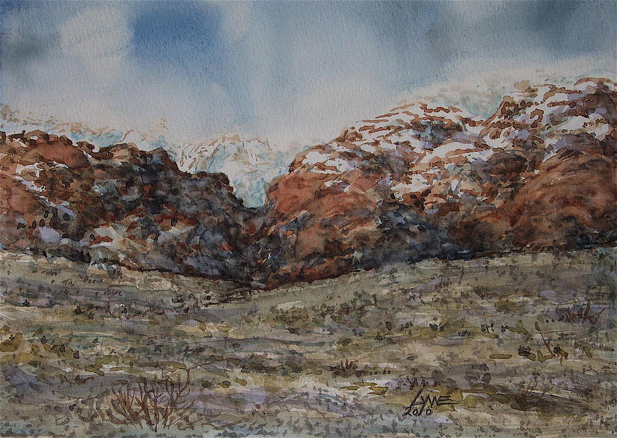 Storm Over Red Rocks Painting by Lynne Haines