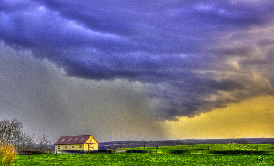 Storm Over River Photograph by Sam Davis Johnson