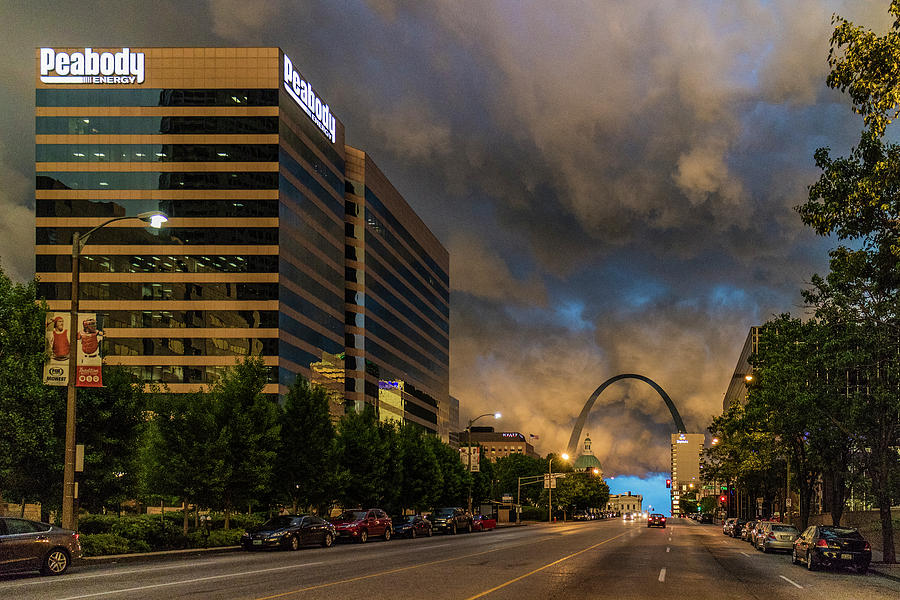 Storm over St Louis and the Arch Photograph by Garry McMichael