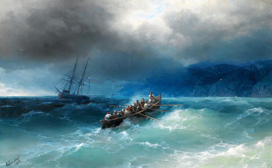 Storm over the Black Sea Painting by Ivan Aivazovsky